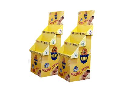 China Yellow Bread Cardboard Display Stands , Cardboard Display Shelves For Shop for sale