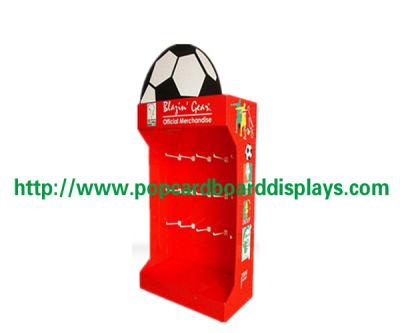 China Fashionable Red Color Cardboard Floor Displays For Football Or Basketball for sale