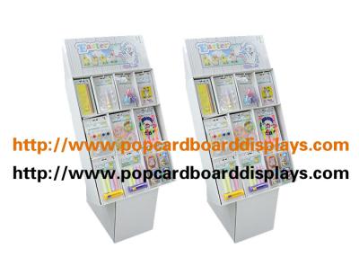 China Strong White Color Retail Cardboard Floor Displays For Pet Food Or Food Books for sale