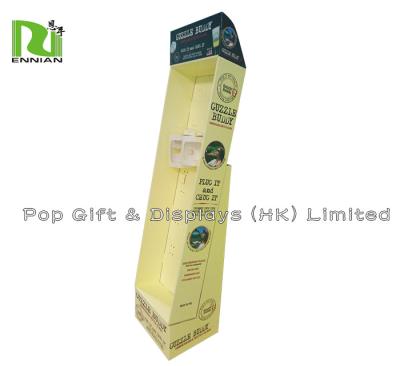 China Floor Stand Cardboard Display Stand For Accessories Display With POP Peg Hook for sale