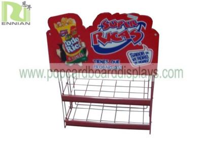 China Free Standing Metal Wire Display Racks Snacks Display Stand Add Spaker / LCD for sale