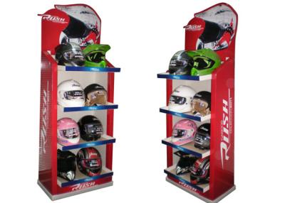 China Helmet floor displays with shelf retail display stand ENFD005 for sale