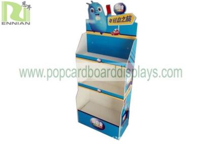 China POP flooring corrugated plastic health products display stand with customized graphic for sale