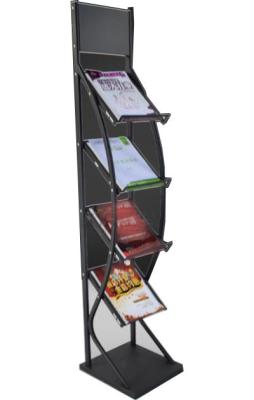 China custom metal Wire Display Racks Wire Grid Magazine Books Usage Custom Spray Paint for sale