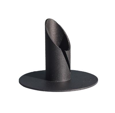 China New Arrival Nordic Matte Black Candle Holder Metal Decorating Candle Holders for sale