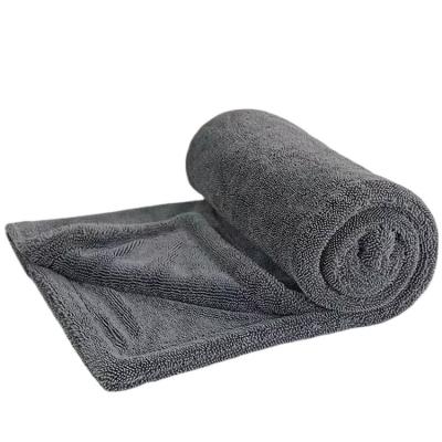 China Sustainable Polyester Brocade Twist Rag 40*60 Cm Car Wash Towel for sale