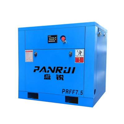 China Lubricated 7.5 KW 10HP Rotary Industrial Direct Drive Screw Air Compressor 1000 Liter Gas Tank Compressors 7-13 for sale