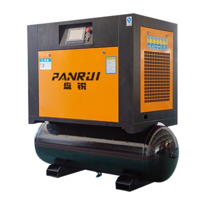 China 2022 New Design 2.2kw 5.5kw 7.5kw 37kw 8bar 16bar All-in-one Lubricated Portable Silent Built-in Screw Air Compressor with Dryer Tank for sale