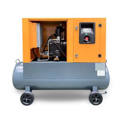 China Lubricated 3 In One Gas Tank Air Dryer Combined High Efficiency 2.2kw 3kw 4.5kw Super Silent Scroll 3hp Energy Saving Air Compressor for sale