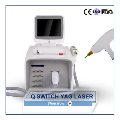 China 1064nm/532nm Nd Yag Laser Tattoo Removal Machine Skin Whiten Q Swithc Yag Laser Device for sale