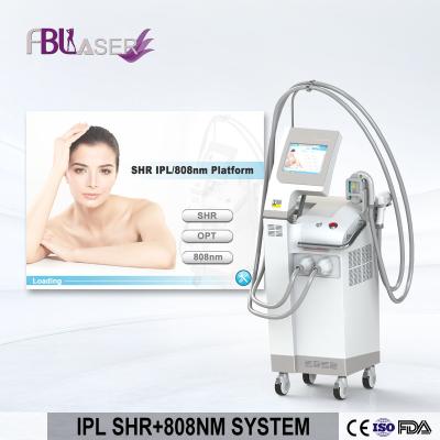 China Popular Design Permanent Hair Removal 808nm Diode Laser + IPL SHR Skin Rejuvenation Machine with CE/ISO for sale