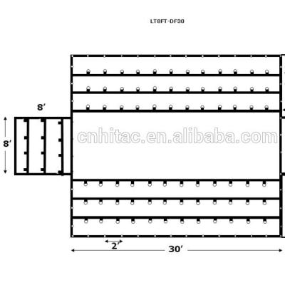 China Heavy Duty Single Lumber Tarping 30 Foot Long Double Fin (8 ft Drop) for sale