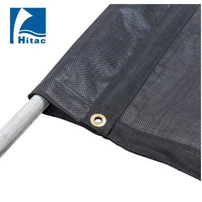 China Wind Proof 10oz PVC Net Cover With Pocket Mesh Tarps Black Blue Color for sale