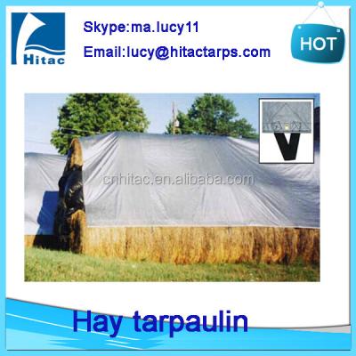 China Waterproof Windproof Heavy Duty Hay Tarps Tarp, Round Bale Hay Tarps Covers, Hay Bale Covers for sale