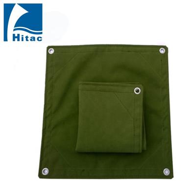 China Anti-Static 5' x 7' Polyester Canvas Tarp - Olive Green Color, Strong Duty GREEN CANVAS COVER for sale