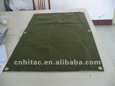 China Anti-Static Flame Retardant 6'x8' Green Polyester Canvas Tarpaulin for sale