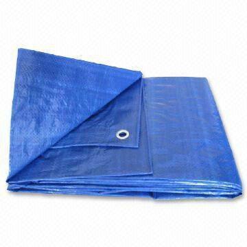 China Plain 5' x 7' poly blue tarps for sale