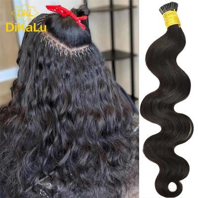 China Silky Straight Wave Private Label Grade 12A Russian Full Cuticle I Tip Hair Extensions, I Tip Hair Extension, Cambodian I Tip Raw Indian Hair for sale