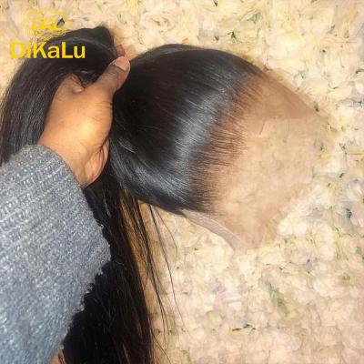 China Silky Straight 360 Lace Frontal Wig 250% Density Virgin Hair Brazilian Straight Hair Wigs For Pre Plucked Colored Women With Baby Hair for sale