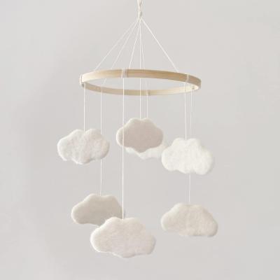 China White Cloud Baby Mobile Voor wieg Felt Cloud Mobile Aanvaard Custom Te koop