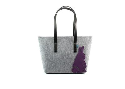 China Rabbit Pattern Felt Hand Bag 32*28*13 Cm Environmental Protection Felt Material for sale