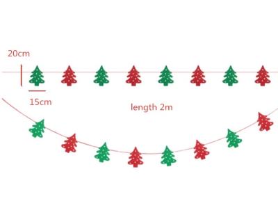 China La bandera modificada para requisitos particulares 20*15 cm del árbol de navidad del logotipo sentía decoraciones del árbol de navidad en venta