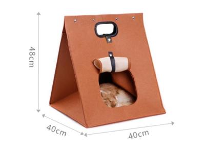 중국 8개 Kg 이하 고양이를 위해 적당한 다기능 휴대용 펠트 고양이 집 판매용