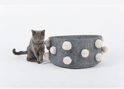 中国 23*45 Cmのウール猫の家、マットレスが付いている安全Feltedのウール猫のベッド 販売のため