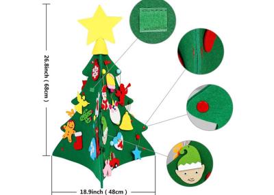 China Decoraciones 5m m hechas en casa autas-adhesivo del árbol de navidad del fieltro en venta