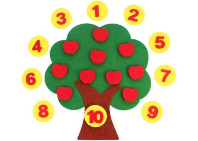 中国 Digital Pairing Apple Tree 24*22cm Felt Learning Toys 販売のため