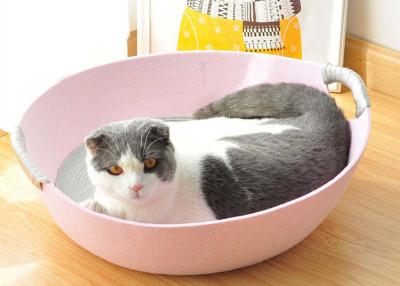 China Stocked 48*45*17cm Felt Cat House Sleeping Bed for sale