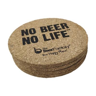 China LOGO Design New Fashion Style Viable Hot Selling Classic Beer Cork Coaster 6MM Thick Custom Business Gift for sale