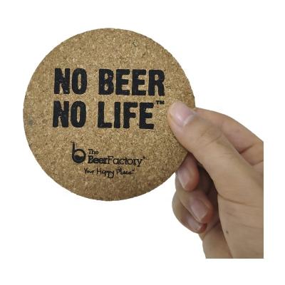 China Final Workable White Silk Screen Printing Logo Design Drink Home Coffee Beer Wine Cork Coaster Custom Mug for sale