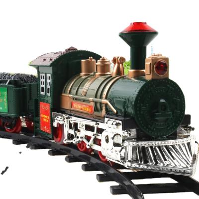 China Slot Toy Musical Railcar Series Battery Operated Toy Railway Track Toys Retro Steam Model Sets For Children for sale