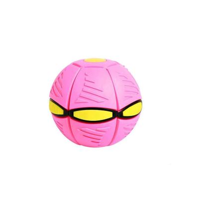 China Sports Toys 2021 New Flying Saucer Flexible Ball UFO Disc Ball Bouncing Magic Flat Ball For Kids for sale