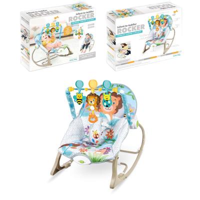 China Foldable Soft Vibration Baby Electric Rocking Chair with Music Vibration and Animal Pendant for Infant Toddler for sale