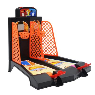 China Desktop Games Mini Shooting Machine Table Top Basketball Game Doubles Finger Ejection Toys Material Interactive Kids Machine Eco-Friendly for sale