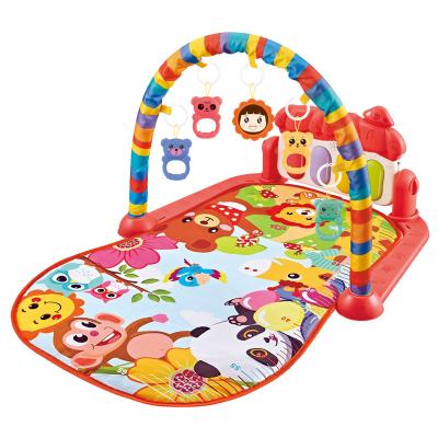 China With Hot Sale Cute Piano Animals Baby Play Mat 4 Lights Baby Gym Musical Play Mat with Cute Animals for Infant Toddlers for sale