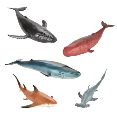 China Eco-friendly Non-Toxic Material Non-Toxic Shark Material Simulation Figures Hot Selling PVC Inflatable Anime Toy Model PVC Marine Animals For Kids for sale