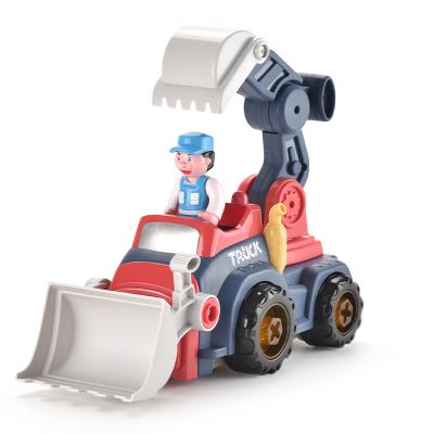 China Material 4 Styles Electric Cars DIY Assembly Toys Construction Truck Excavator Puzzle Disassembly Engineering Vehicle Eco-friendly For Kids for sale