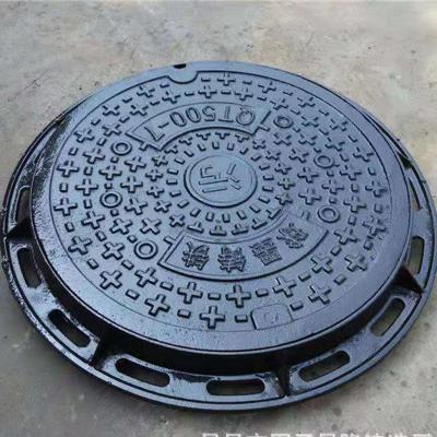 China Industry Manufactures Supply  Customized Square Round 400kn 60x60 round cast iron c250 en124 d400 dn700 iron manhole cover for sale