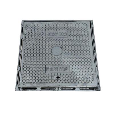 China Anti-theft Cast Iron Manhole Covers Rectangular Manhole Cover Ductile Iron Manhole Covers En124 D400 700*800 100mm for sale