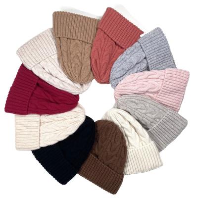 China Fashion COMMON Plain Knitted Winter Hats Pure Wool Beanie Hat Men Women 100% Pure Wool for sale