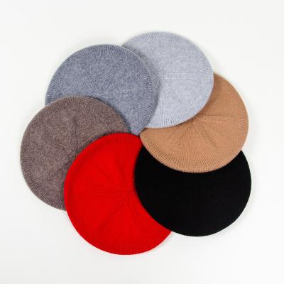 China 100% Warm Ladies Boina Berets Fashion Autumn Many Colors Beanie Hats Women COMMON Outdoor Wool for sale