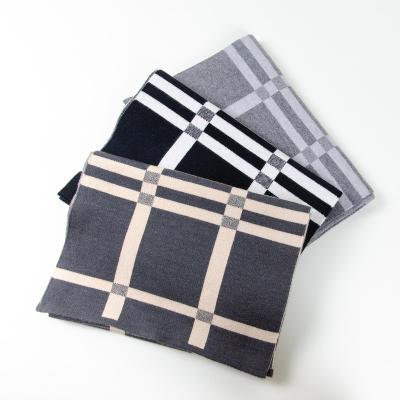 China 2021 winter 25% viscous nylon 50% PBT 25% England new style striped warm classic men's viscous scarves shawls for sale