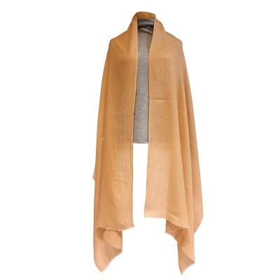 China Multiple 100% lambswool camel colors oversized pleated cashmere kashmiri shawls women winter warm silk shawl scarf for sale