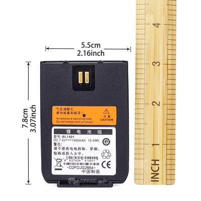 China 7.4V  1400mAH  BL1401 Lithium Ion walkie taklie accessory Battery Pack For Hytera 2 way radio X1p X1e Z1p X1pi-U1 X1pi-V1 Z1p F3 BL1401 for sale