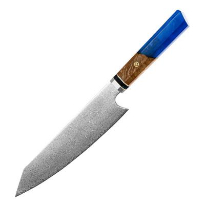 China Viable VG10 Damascus Steel 8 Inch Chef Hunting Knife Super Sharp Household Meat Cleaver Kitchen Knife With Gift Box for sale