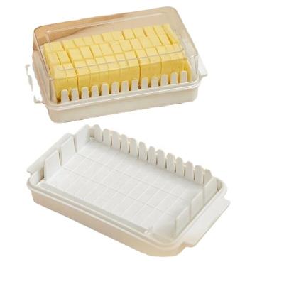 China Quality Assurance Transparent Plastic Storage Box Butter Maker Cheese Butter Cake Panel Cutter Tool Kit Transparent Cutter for sale