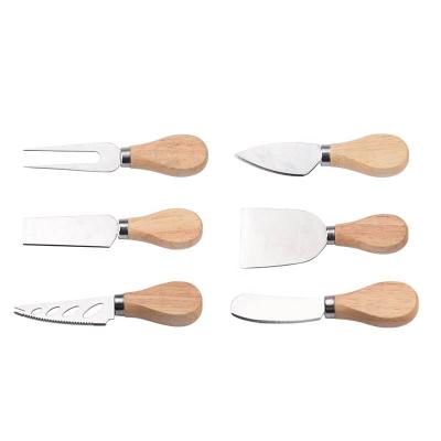 China Fast Delivery High Quality Fast Delivery six-piece set stainless steel knives oak wood handle knife set stainless steel knife and forks for sale